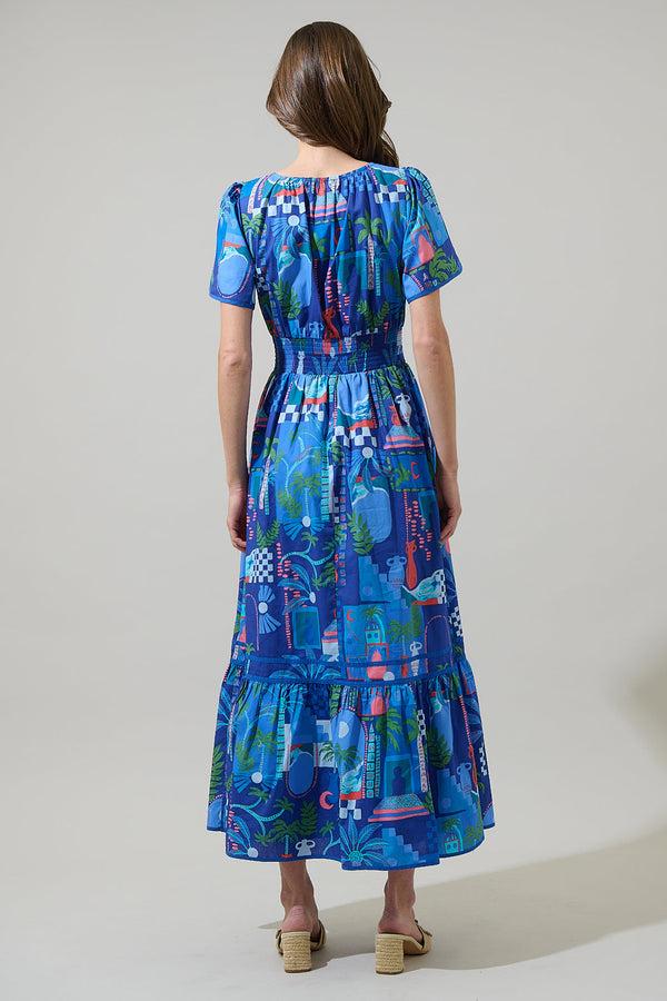 Sugarlips Punta Alta Ordy Smocked Midi Dress