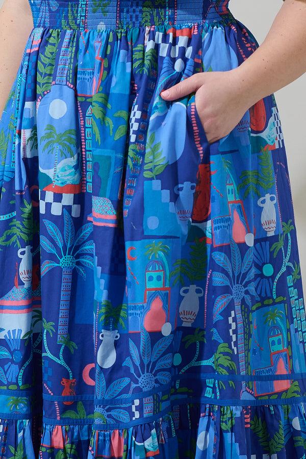 Sugarlips Punta Alta Ordy Smocked Midi Dress Curve