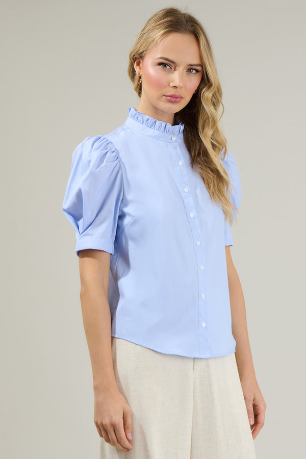 Sugarlips Quest Striped Button Down Top