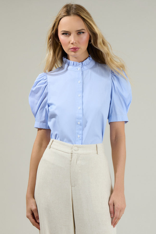 sugarlips Quest Striped Button Down Top