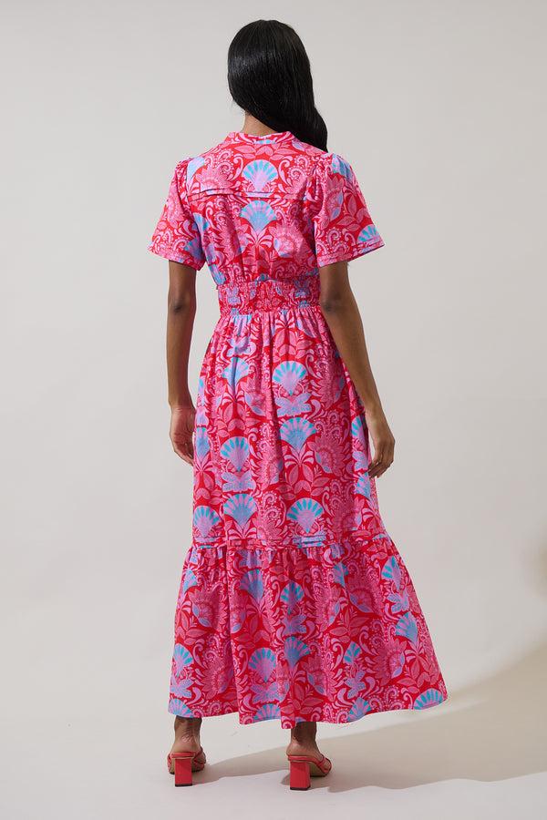 Sugarlips Radiant Floral Belraj Poplin Maxi Dress