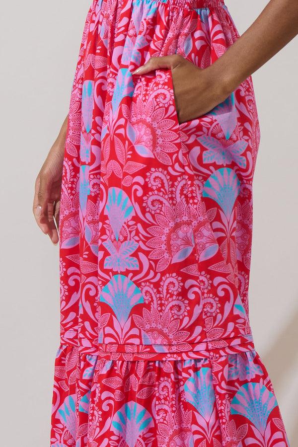 Sugarlips Radiant Floral Belraj Poplin Maxi Dress