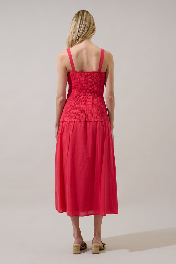 Sugarlips Railey Smocked Low Waist Midi Dress