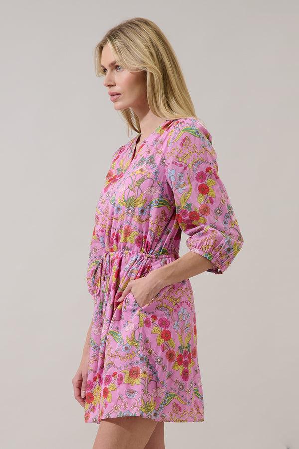 Sugarlips Ramsie Floral Melany Shift Mini Dress