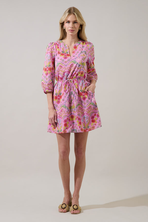 Sugarlips Ramsie Floral Melany Shift Mini Dress