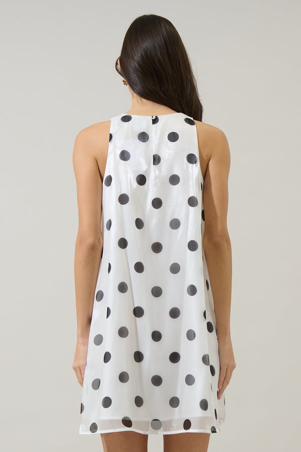 Sugarlips Randal Polka Dot Organza Mini Dress