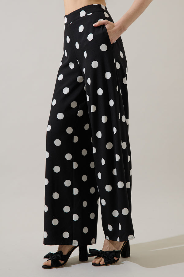 Sugarlips Randal Polka Dot Wide Leg Pants