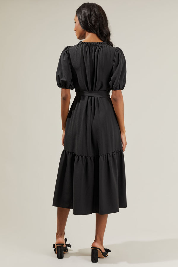 Sugarlips Randie Button Front Midi Dress