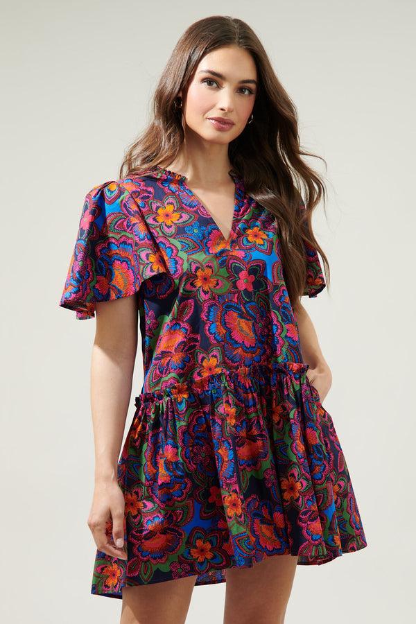 Sugarlips Raveena Midnight Trapeze Mini Dress