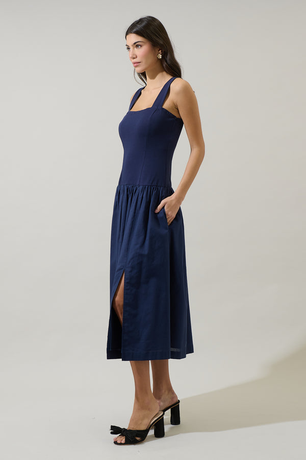 Sugarlips Raziela Knit Mix Media Midi Dress