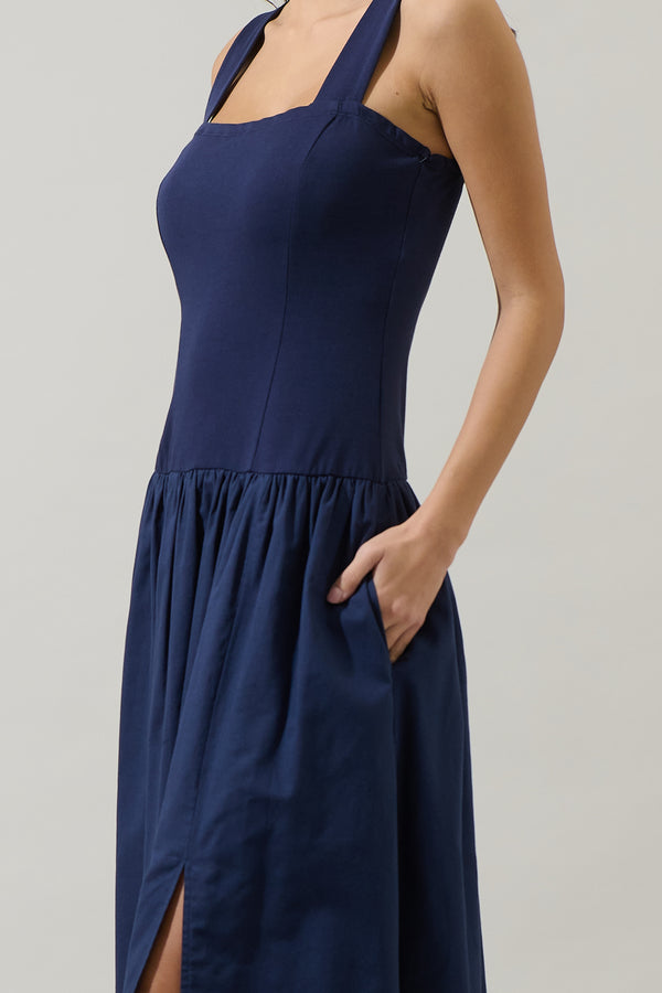 Sugarlips Raziela Knit Mix Media Midi Dress