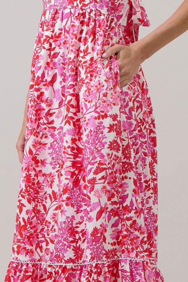 Sugarlips Reidy Floral Mawar Ruffle Maxi Dress