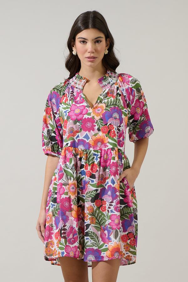 Sugarlips Rendal Floral Jesse Babydoll Mini Dress