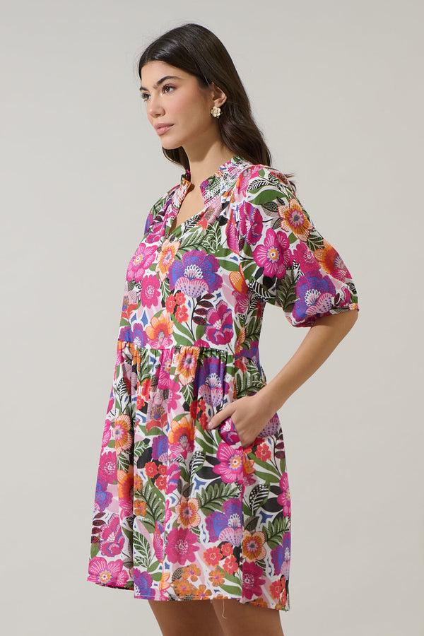 Sugarlips Rendal Floral Jesse Babydoll Mini Dress