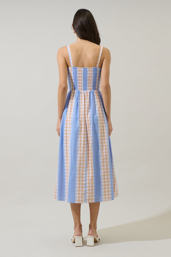 Sugarlips Renesa Heart Smocked Midi Dress