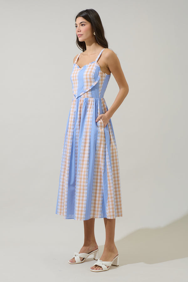 Sugarlips Renesa Heart Smocked Midi Dress