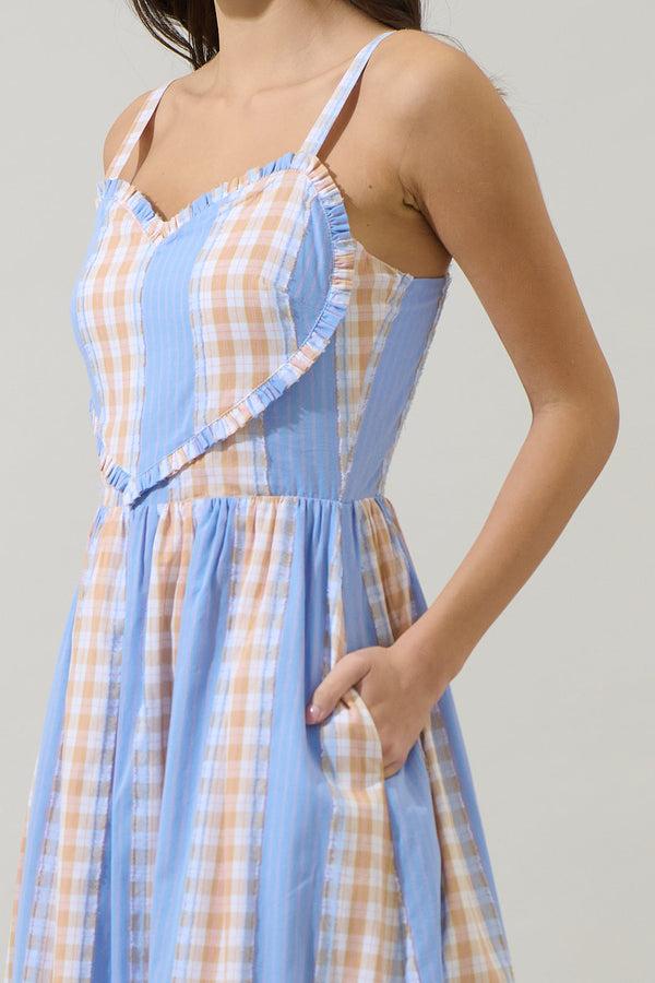 Sugarlips Renesa Heart Smocked Midi Dress