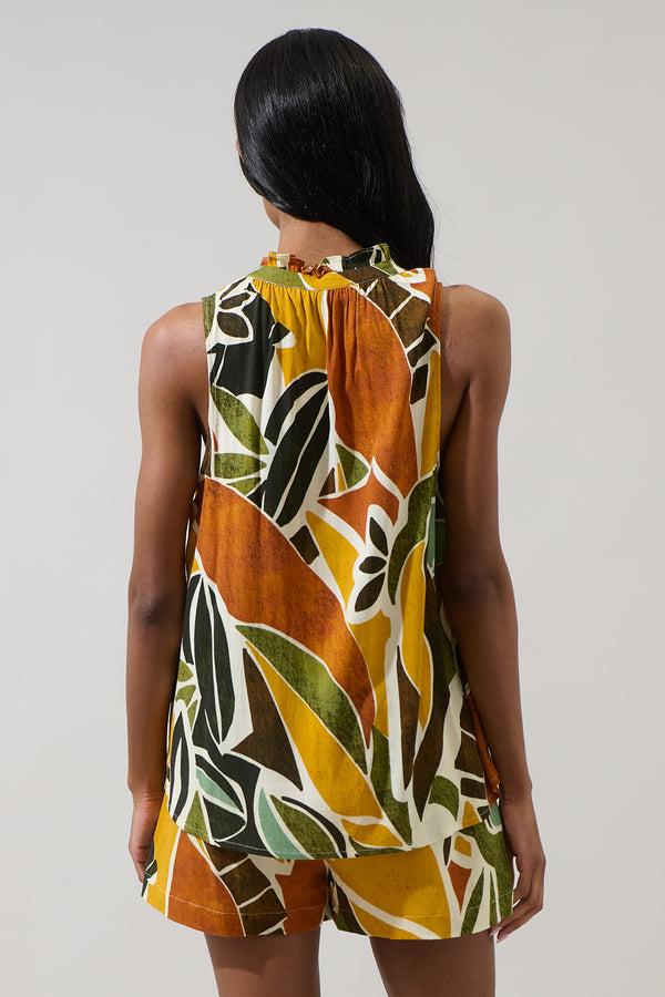 Sugarlips Renia Tropical Miley Sleeveless Blouse