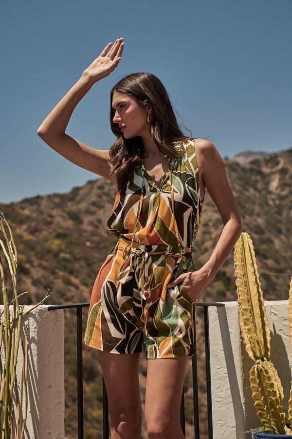 sugarlips Renia Tropical Miley Sleeveless Blouse