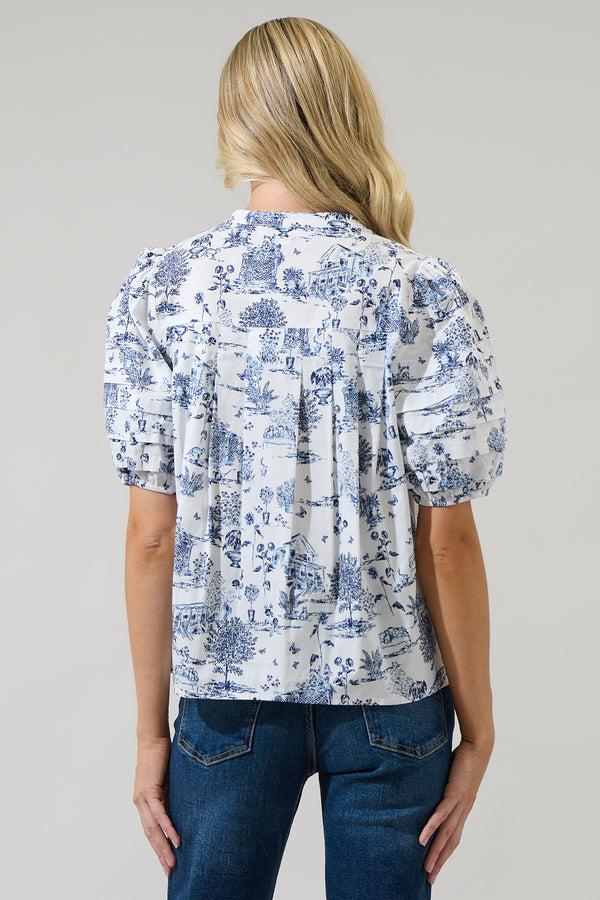 Sugarlips Renzo Toile Court Button Down Top