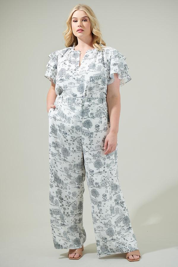 Sugarlips Renzo Toile Mulvane Wide Leg Pants Curve