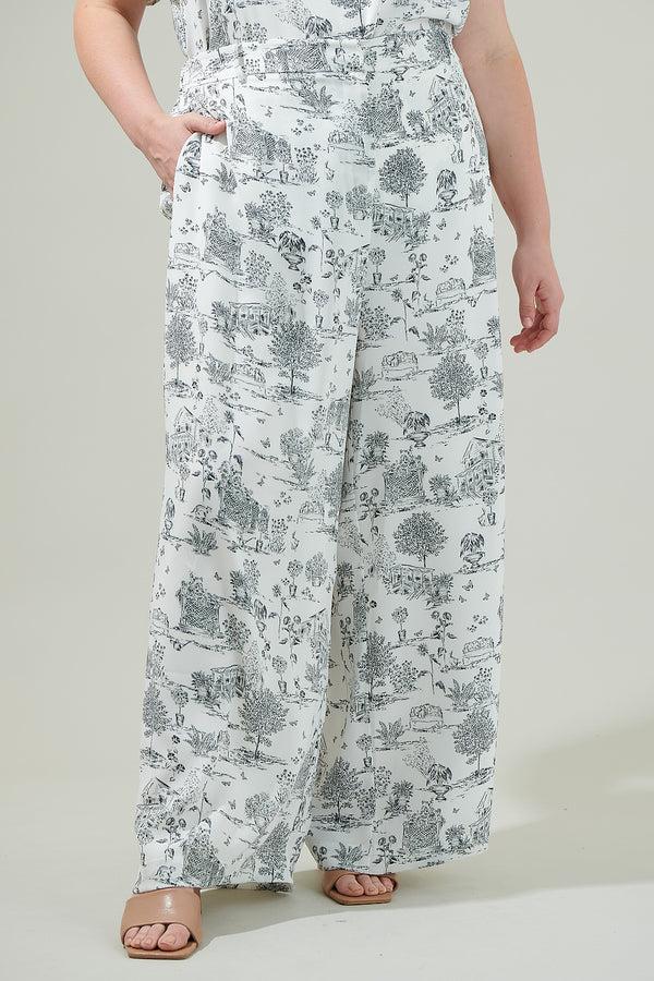 sugarlips Renzo Toile Mulvane Wide Leg Pants Curve