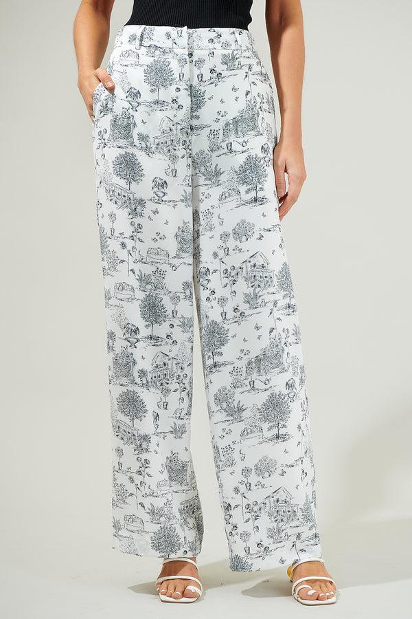 sugarlips Renzo Toile Mulvane Wide Leg Pants