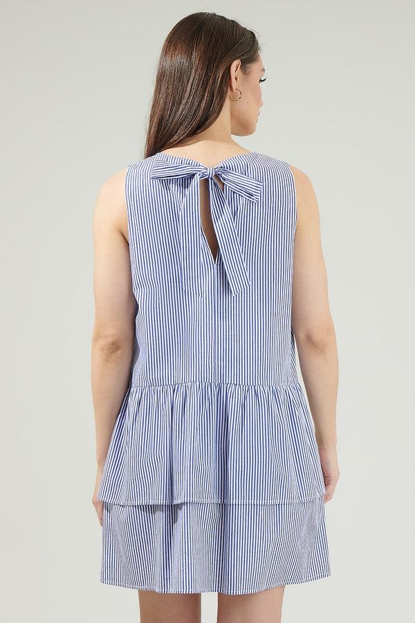 Sugarlips Reynaga Striped Lia Tiered Mini Dress