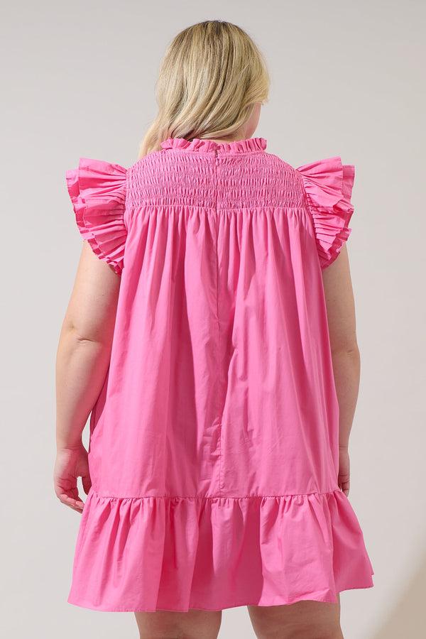 Sugarlips Rhona Smocked Mini Dress Curve
