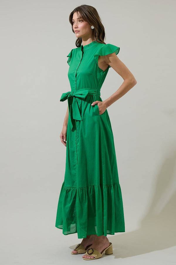 Sugarlips Riah Button Down Maxi Dress