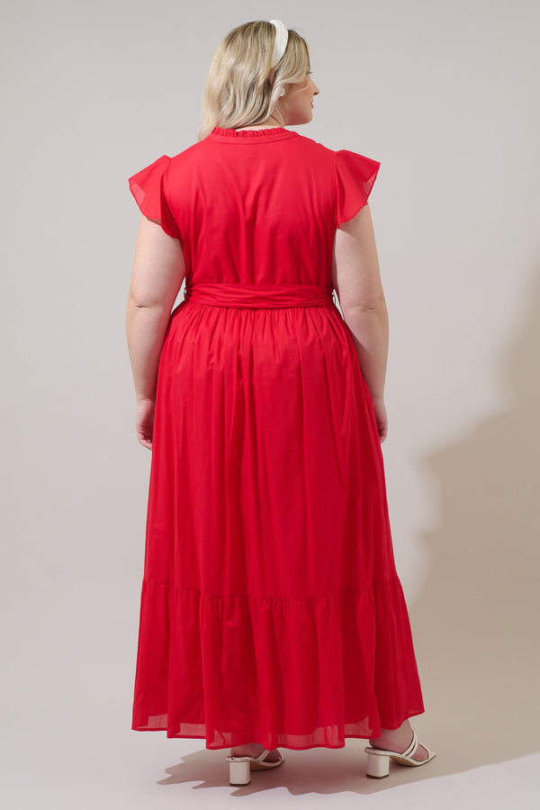 Sugarlips Riah Button Down Maxi Dress Curve