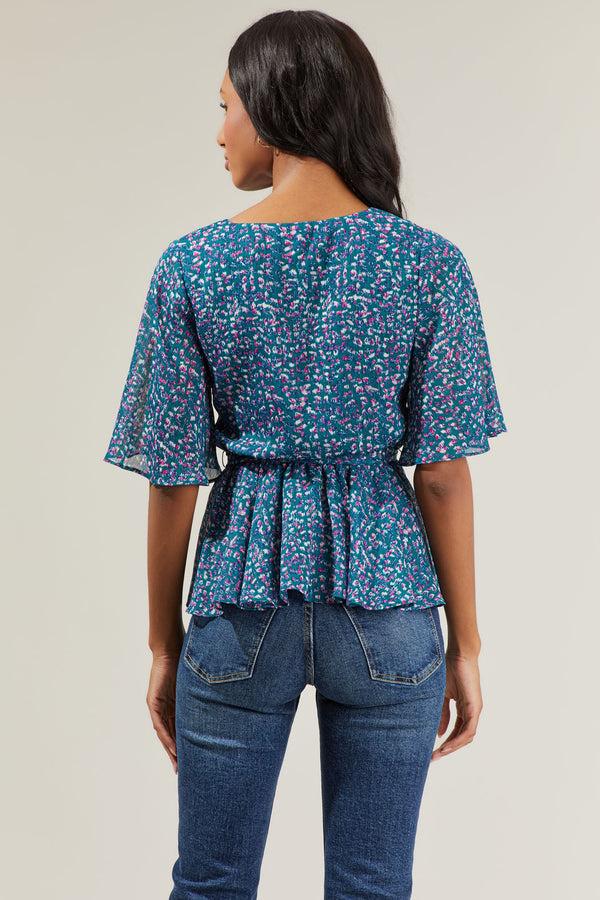 Sugarlips Riley Floral Peplum Blouse