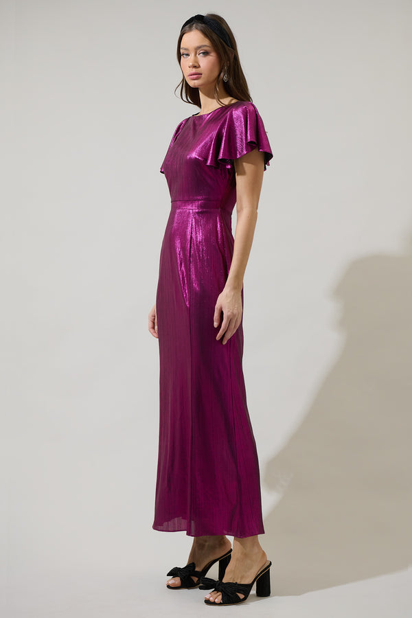 Sugarlips Rina Metallic Aspen Maxi Dress