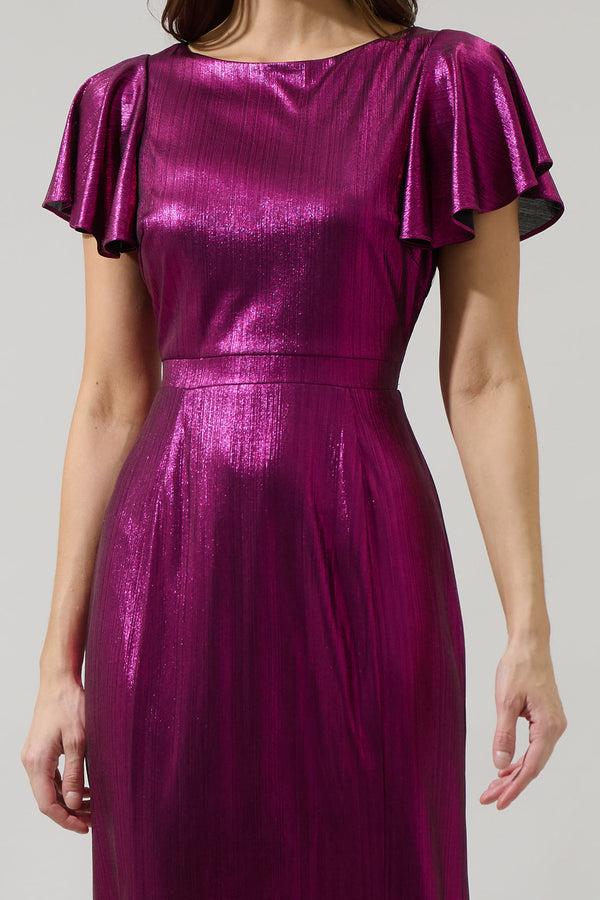 Sugarlips Rina Metallic Aspen Maxi Dress