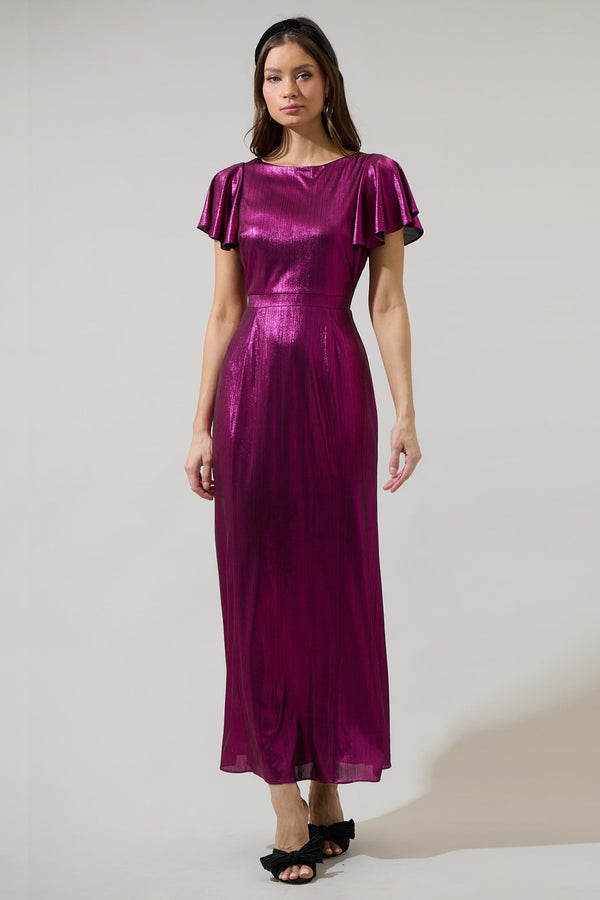 sugarlips Rina Metallic Aspen Maxi Dress