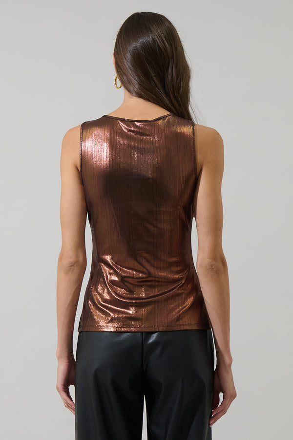 Sugarlips Rina Metallic Enid Sleeveless Top