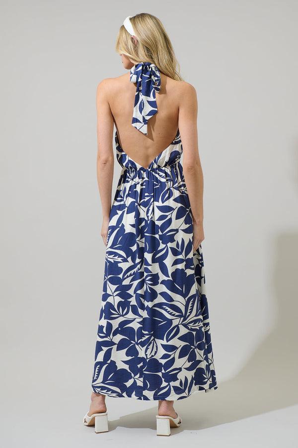 Sugarlips Rini Floral Emm Halter Maxi Dress