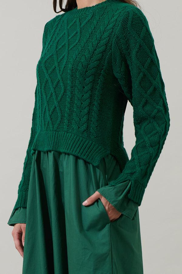 Sugarlips Riven Mix Media Midi Dress