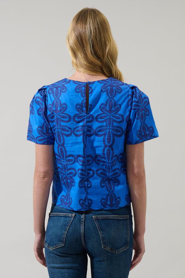 Sugarlips Romery Abstract Tilma Short Sleeve Top