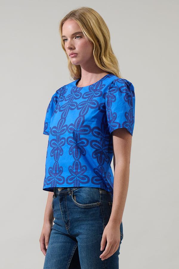 Sugarlips Romery Abstract Tilma Short Sleeve Top
