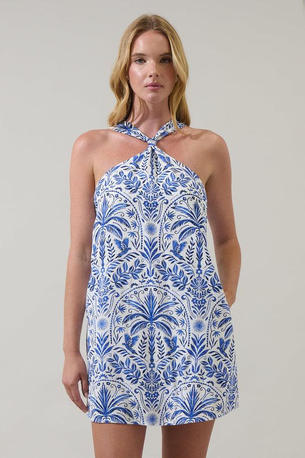 Sugarlips Romina Tropical Amory Halter Mini Dress