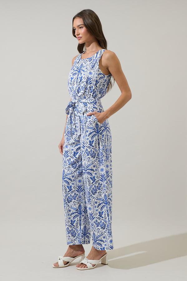 Sugarlips Romina Tropical Jora Sleeveless Jumpsuit