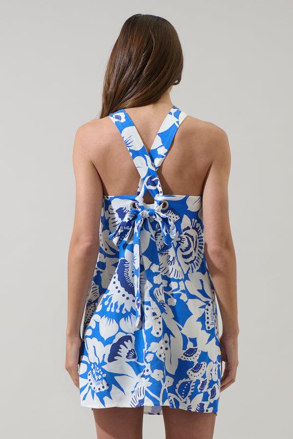 Sugarlips Ronan Floral Amory Halter Mini Dress