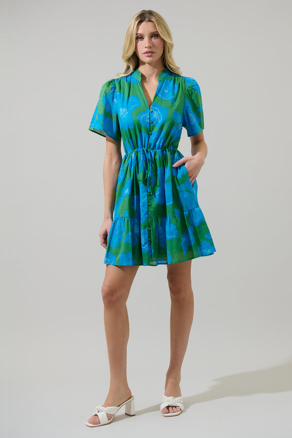 Sugarlips Rori Floral Amo Button Up Mini Dress