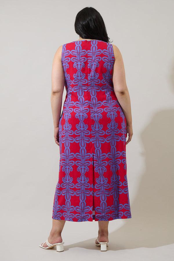 Sugarlips Rory Abstract Troy Maxi Dress Curve