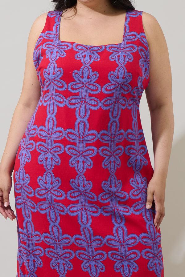 Sugarlips Rory Abstract Troy Maxi Dress Curve