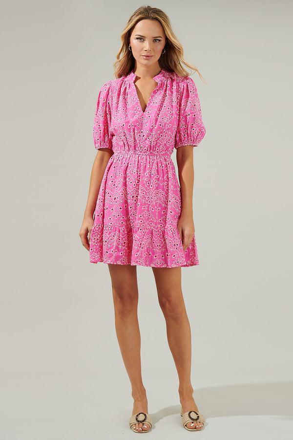 Sugarlips Rosie Eyelet Mini Dress
