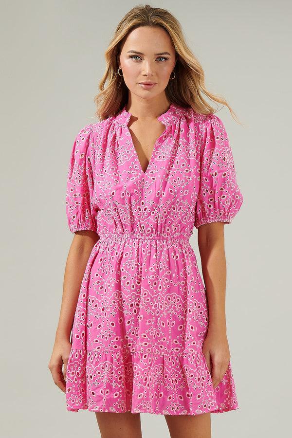 sugarlips Rosie Eyelet Mini Dress