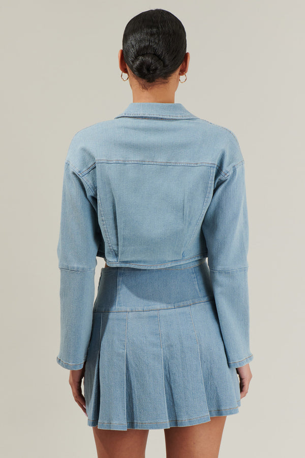 Sugarlips Roslyn Denim Bolero Cropped Jacket