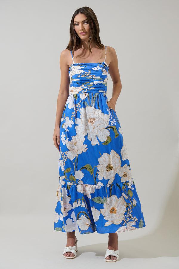 Sugarlips Roswell Floral Sima Pleated Maxi Dress